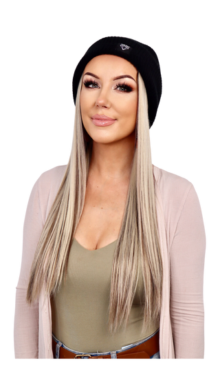 Beanie Wig Cool Blonde with Lowlights (Straight)