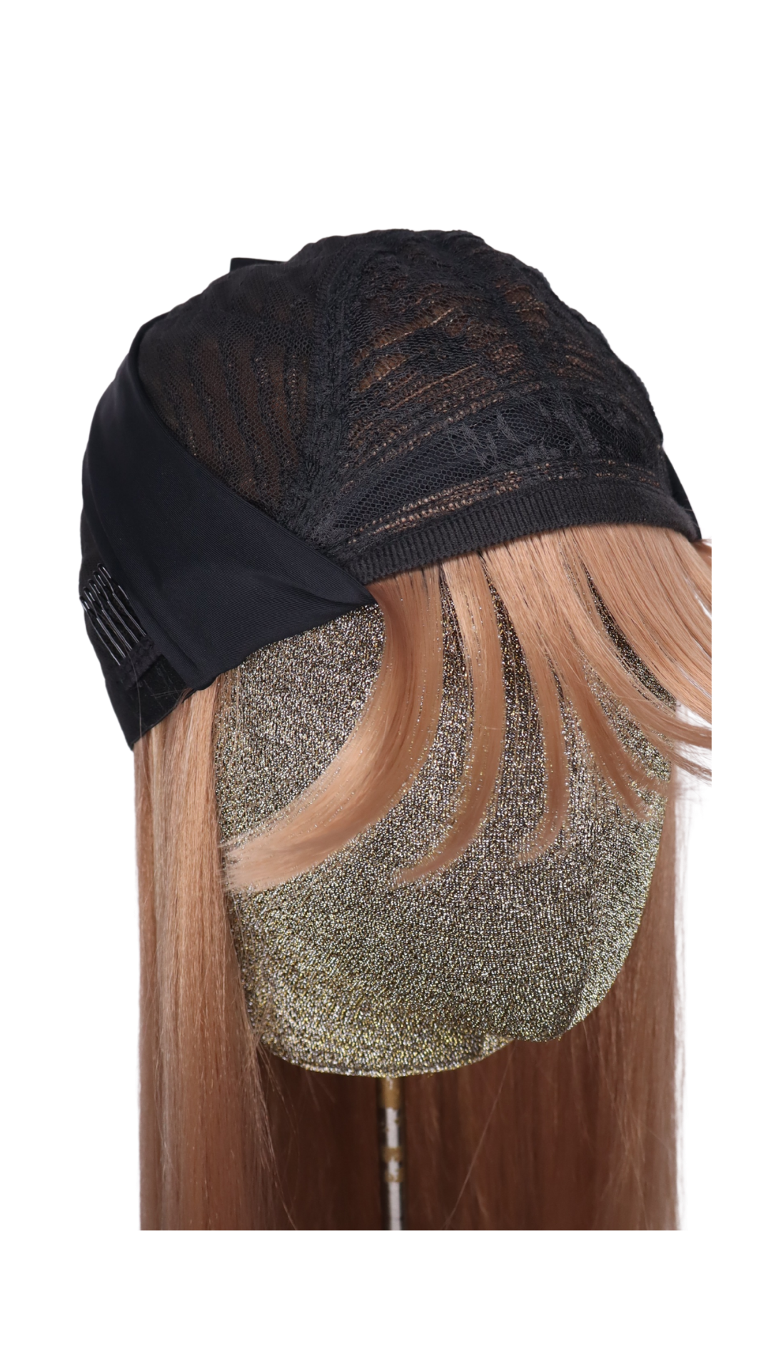 Avery Headband with Bangs (Strawberry Blonde)