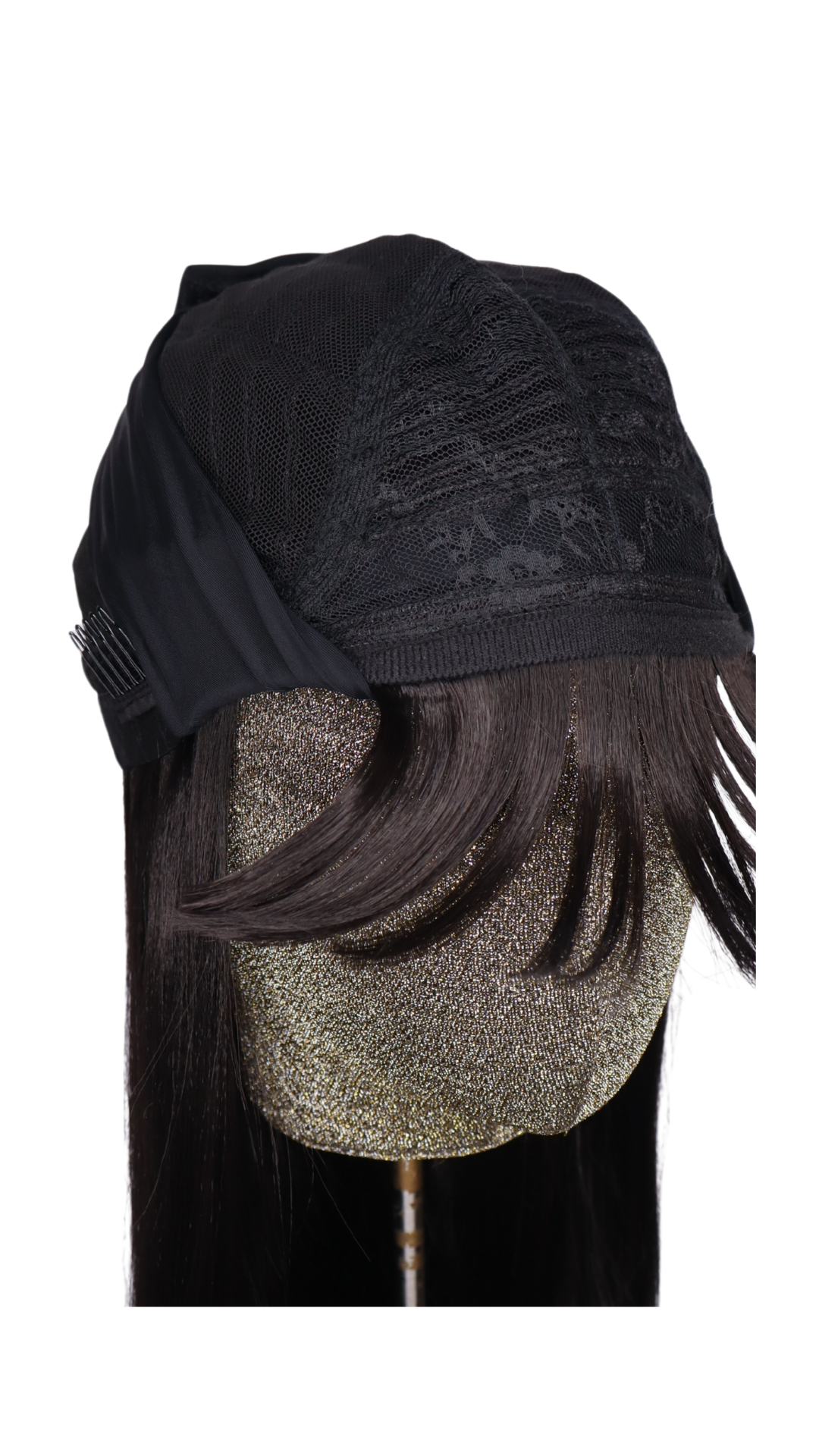 *Avery Headband with Bangs (Soft Black) Petite