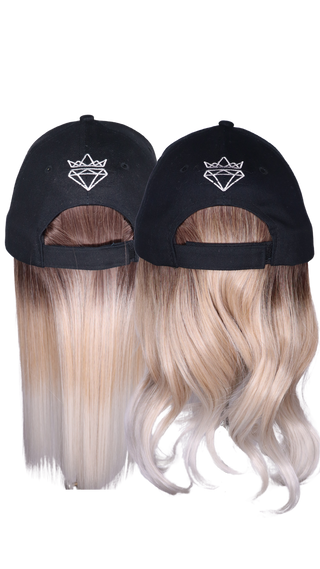 Black Baseball Hat Wig with CSC Logo (Two Short Wefts) - FINAL SALE