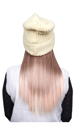 *Buttercream Beanie (Apricot Straight)