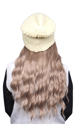 Buttercream Beanie (Dark Blonde Wavy)