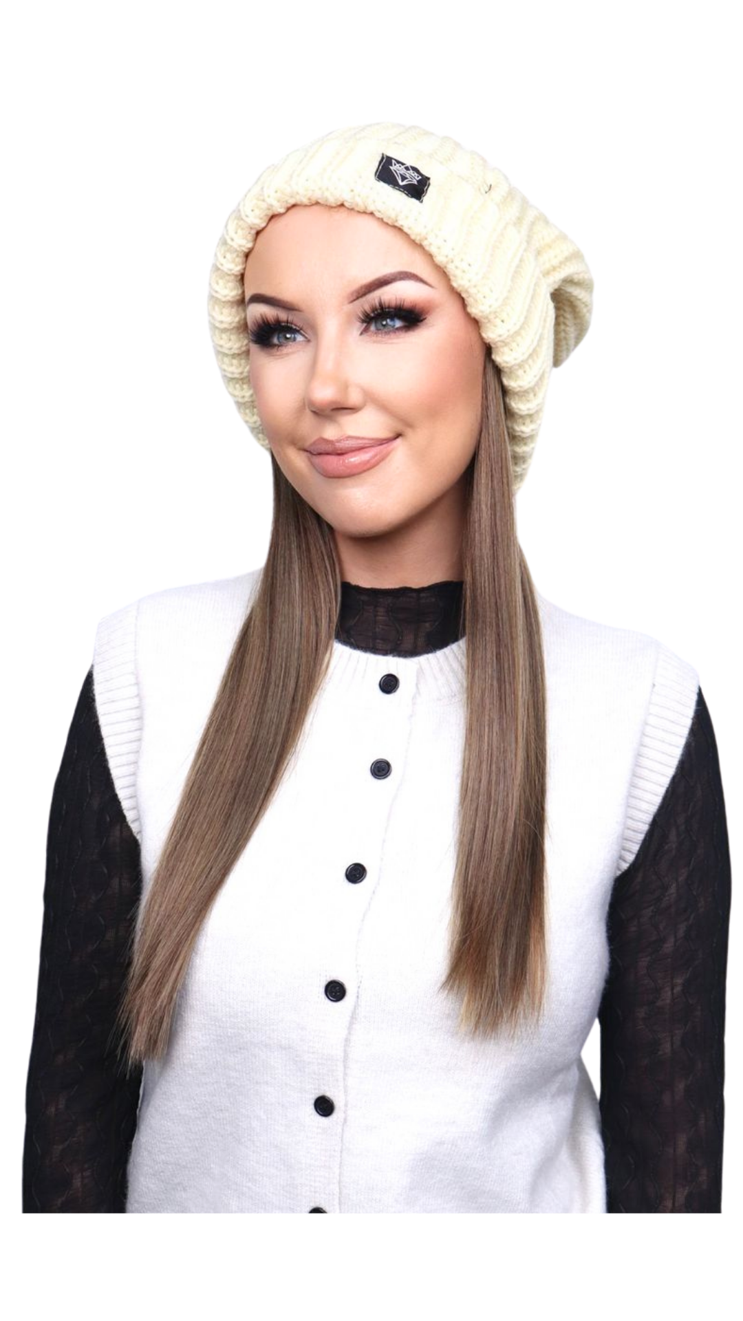 *Buttercream Beanie (Golden Brunette Straight)