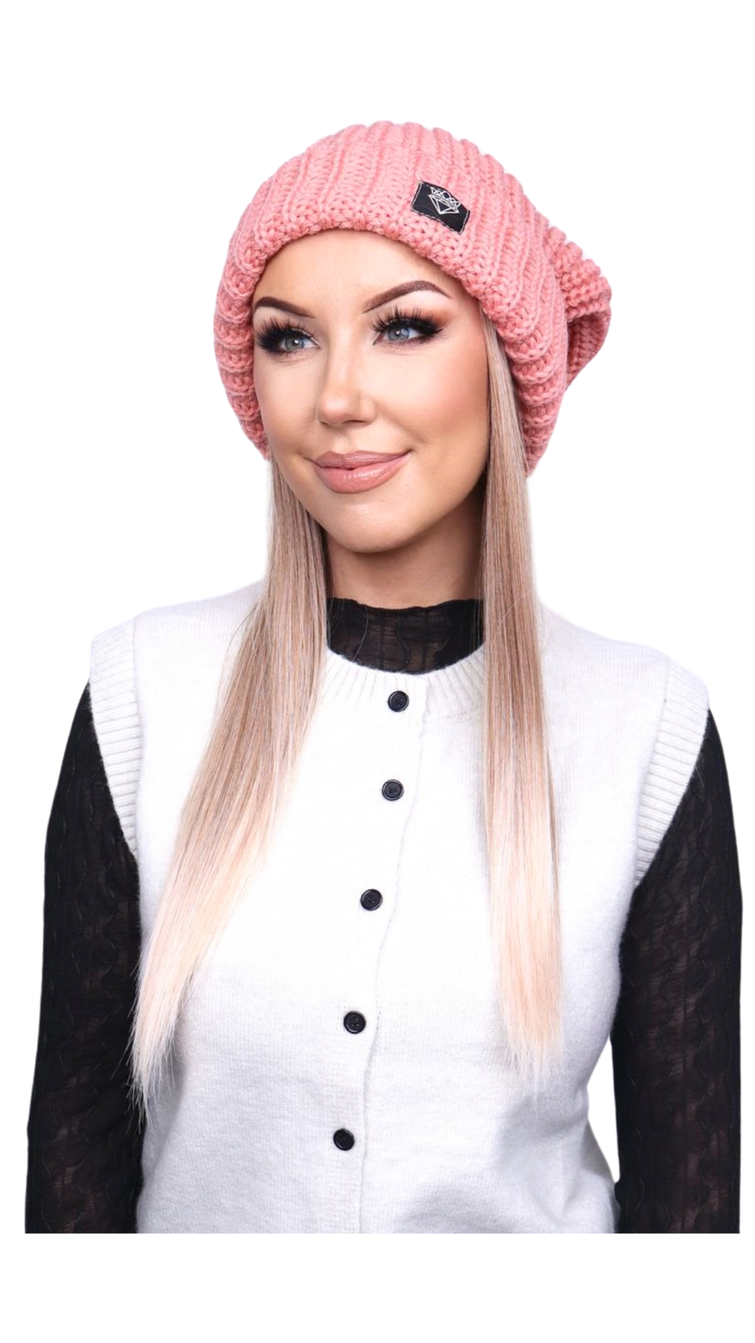 *Pink Beanie (Apricot Straight)