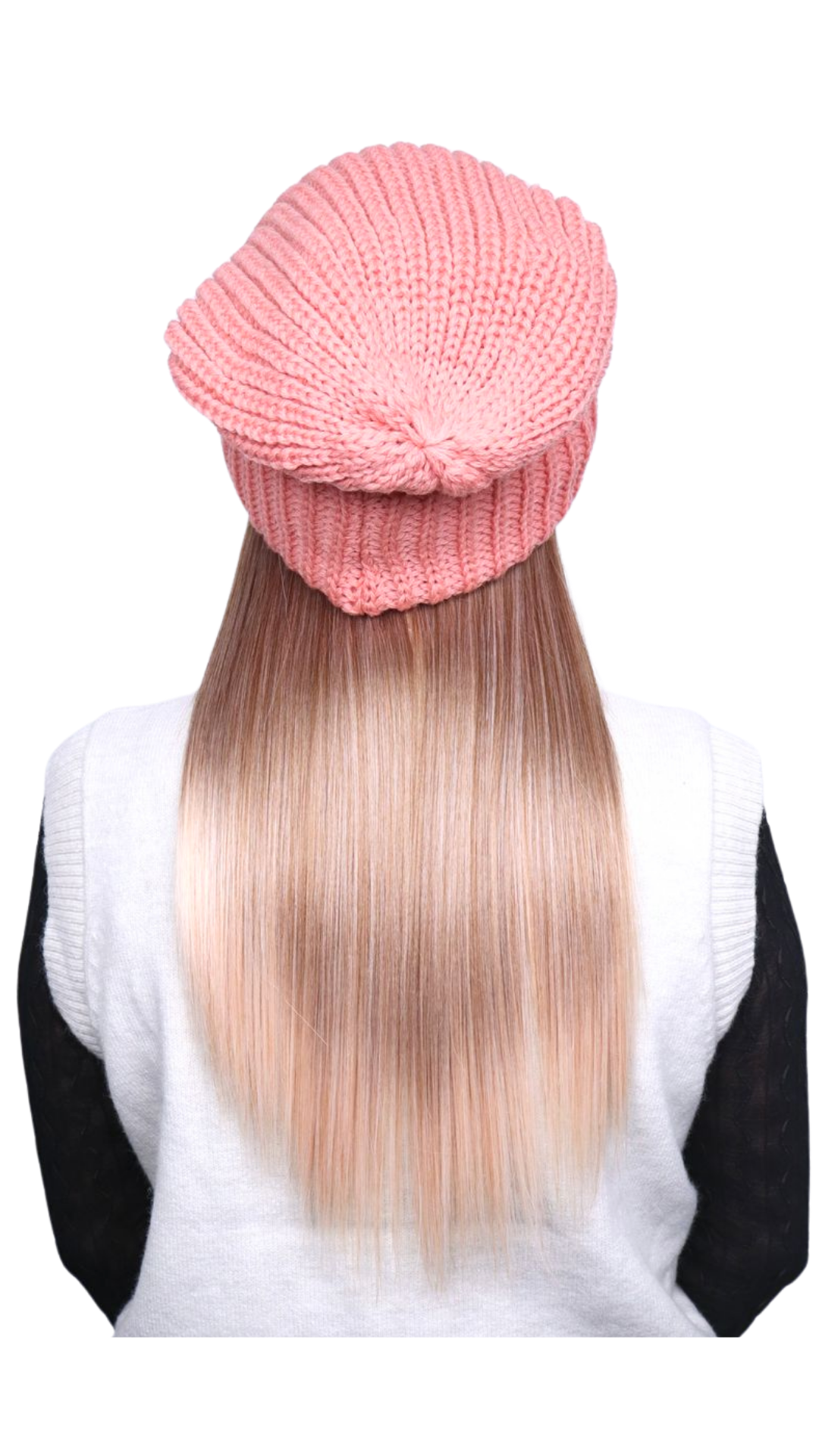 *Pink Beanie (Apricot Straight)