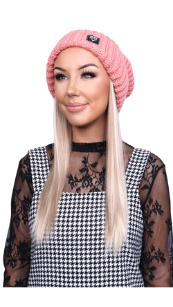 Pink Beanie (Dimensional Blonde Straight)