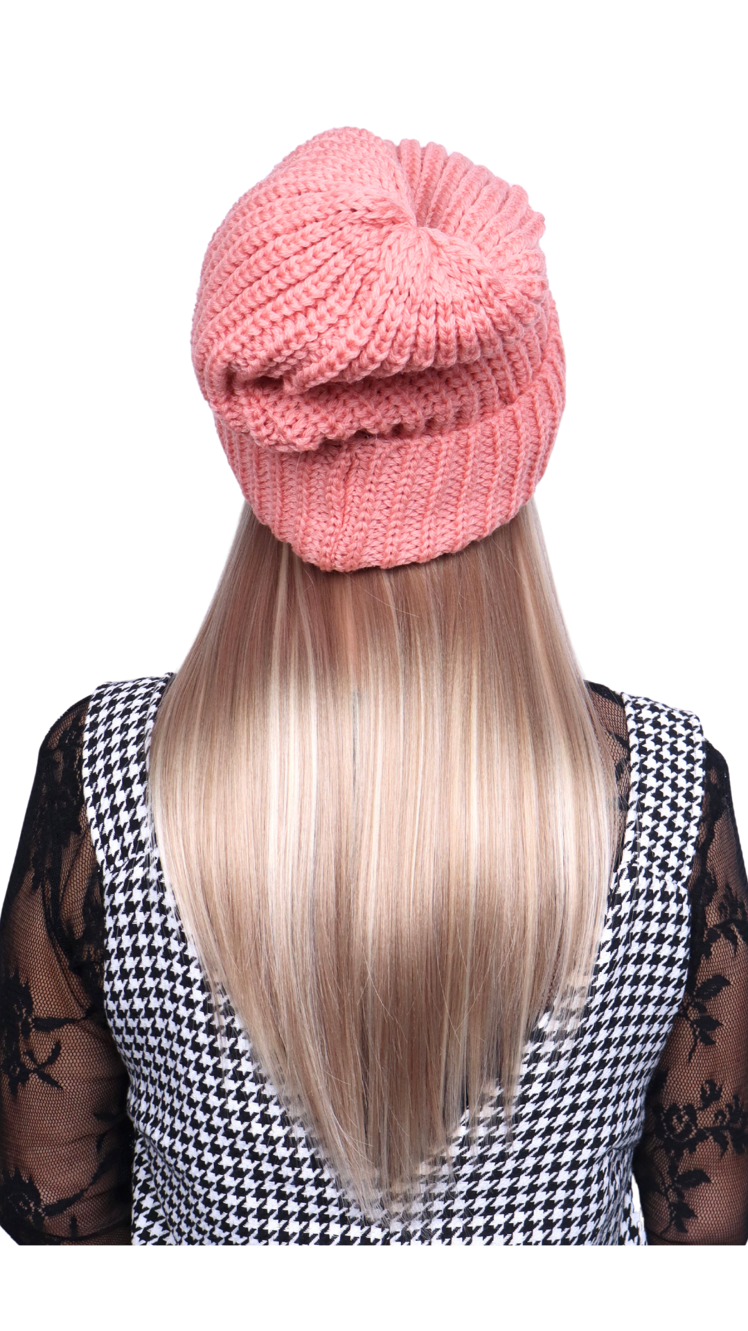 Pink Beanie (Dimensional Blonde Straight)