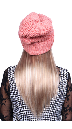 Pink Beanie (Dimensional Blonde Straight)