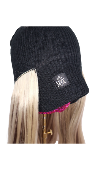 Beanie Wig Black Straight (Mid-Length)