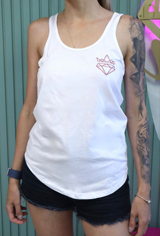 CSC Glitter White Tank Top